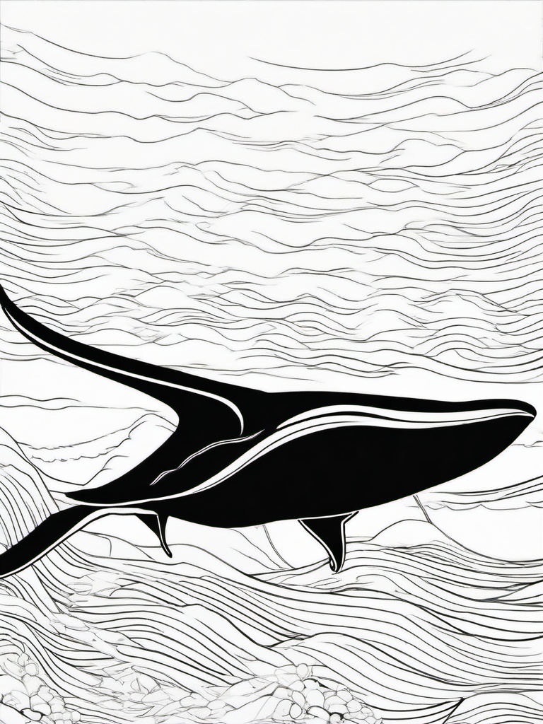 Manta Ray Coloring Pages - Graceful Gliding Ocean Giant  black outline printable sheet, coloring page