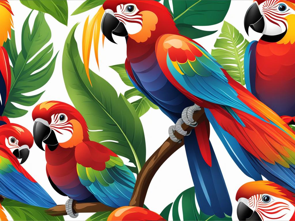 parrot clipart - a brilliantly colored parrot, a tropical delight 