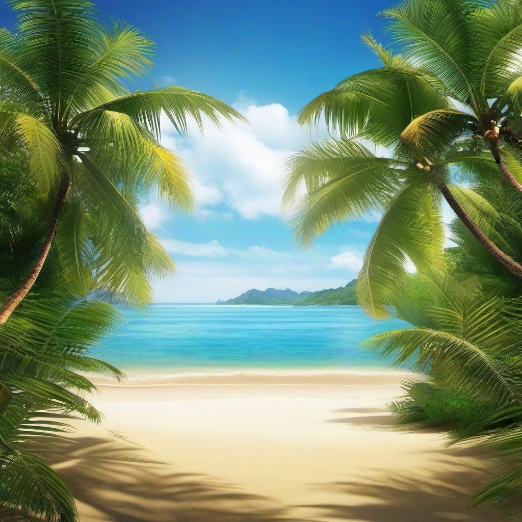 Beach Background Wallpaper - coconut tree beach background  