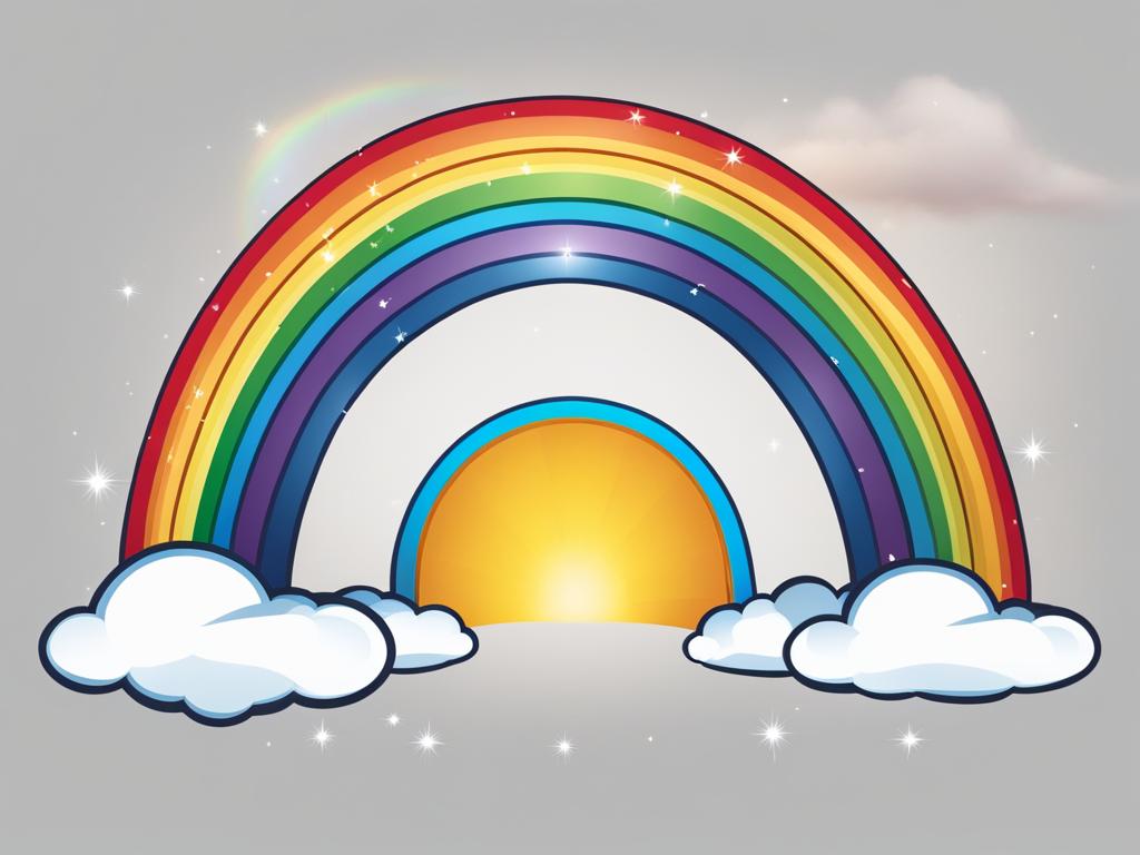 rainbow clipart - arching across the heavens after a rain. 