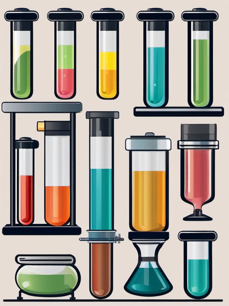 Test Tube clipart - Cylindrical container for mixing and holding liquids, ,vector color clipart,minimal