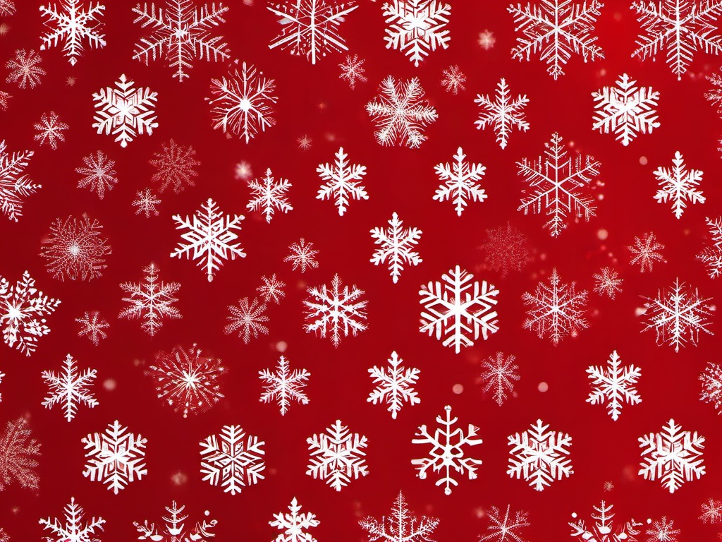 Red Christmas Wallpaper-Festive red with white snowflakes and holly leaves for a cozy holiday look  background wallpaper