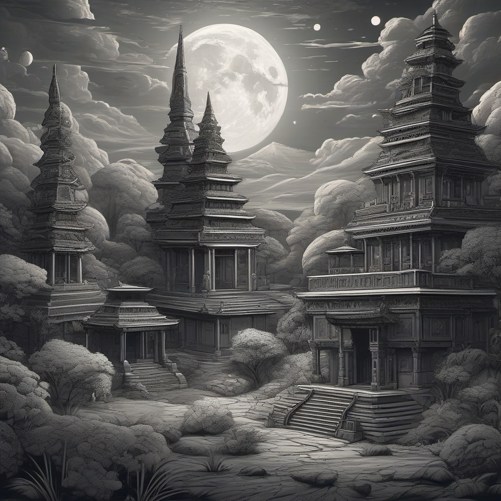 Ancient curse causes inanimate objects to come to life during the full moon. intricate details,high concept art