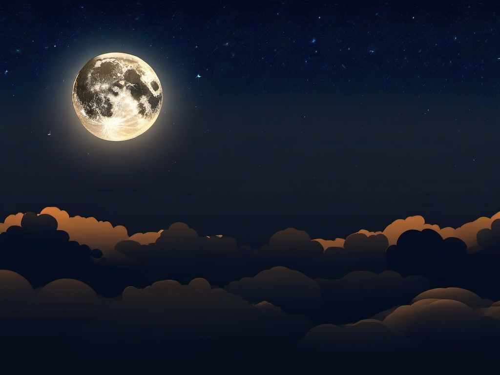 Night Sky With Moon Wallpaper  ,desktop background wallpaper