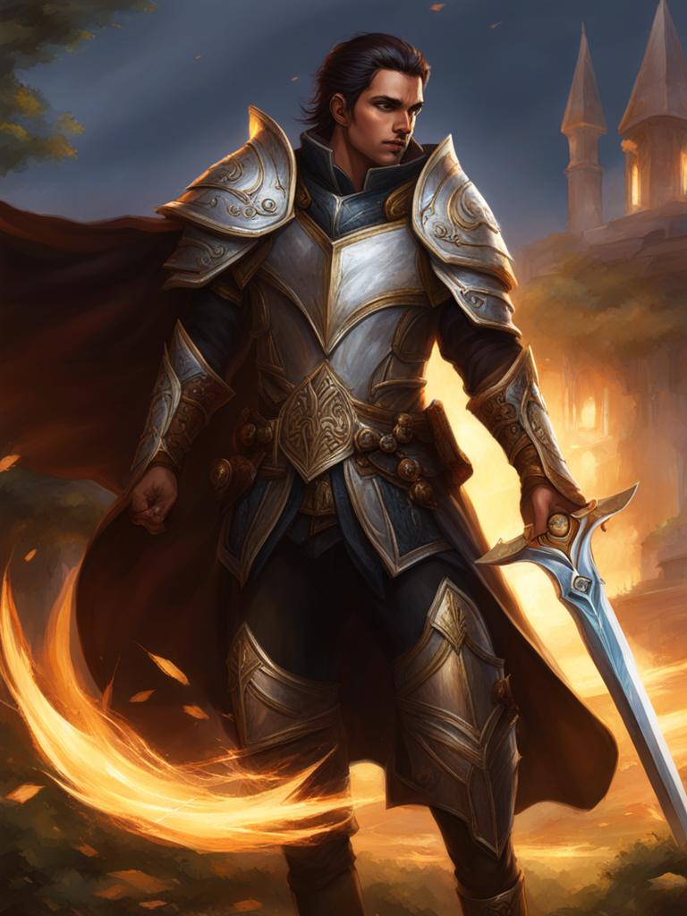 varis blackthorn, a half-elf paladin, is deflecting enemy spells with a shimmering aura of protection. 