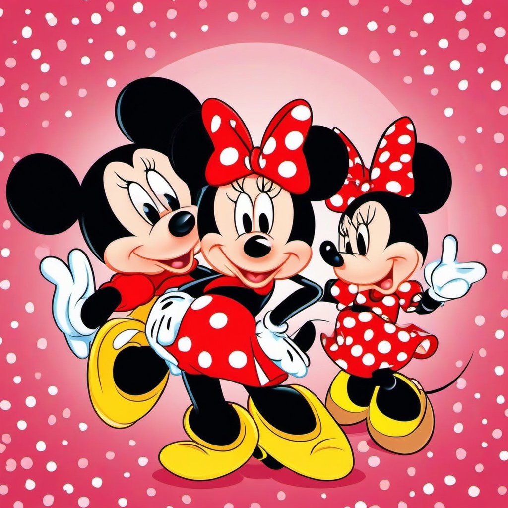 Minnie Mouse clipart - Minnie Mouse with friends  vector clipart