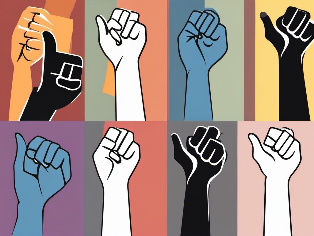 Hands clipart - hands giving a thumbs up in support  