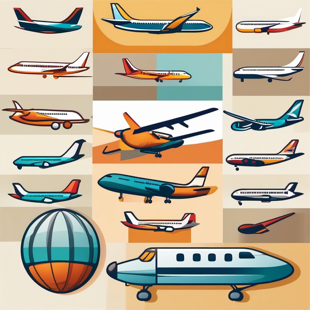 Airplane icon - Airplane for travel and aviation,  color clipart, vector art