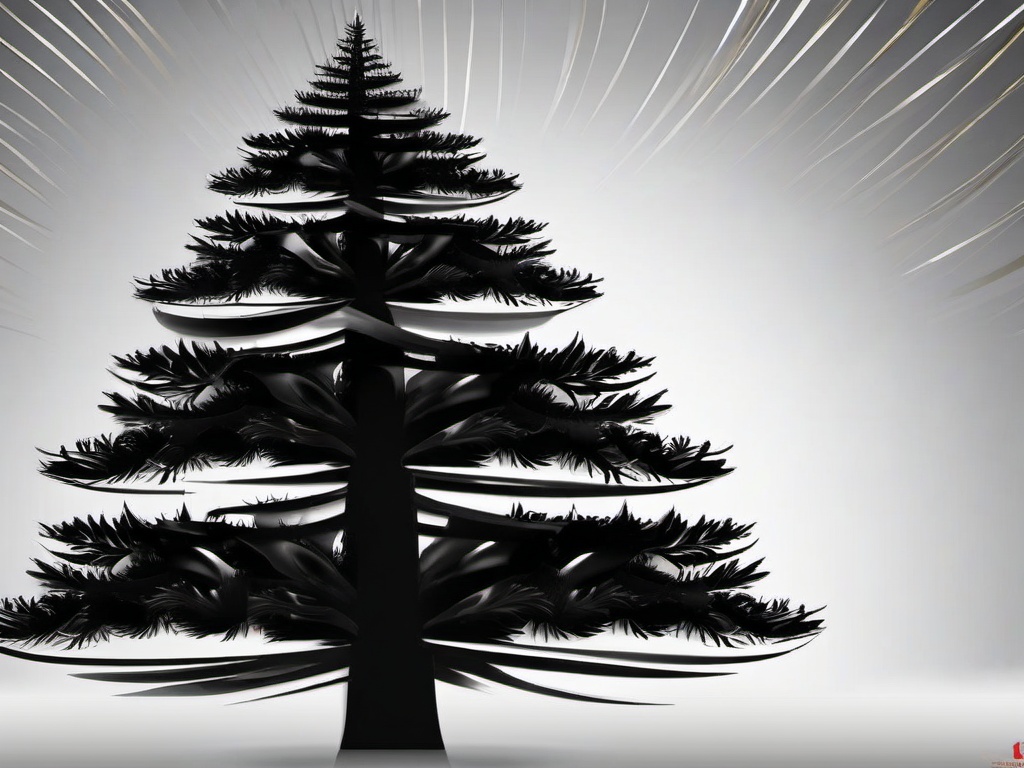 Black Christmas Tree Wallpaper  