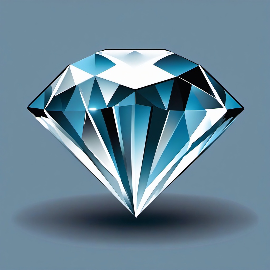 Diamond clipart - diamond illustration with shine  vector clipart