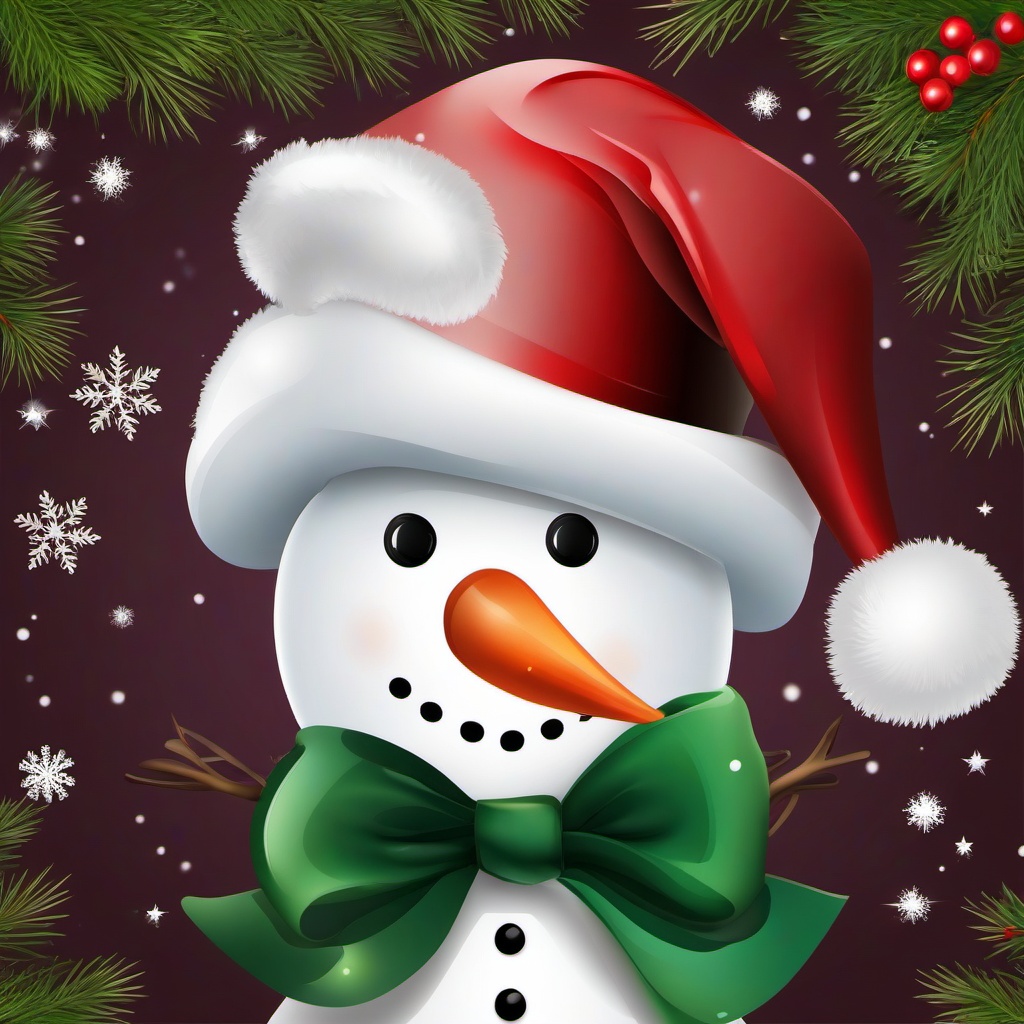 Christmas Hat PNG clipart - snowman wearing a top hat  