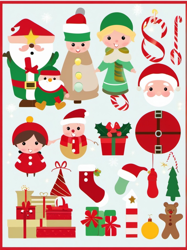 Free clip art images of Christmas, A collection of free-to-use Christmas-themed graphics.  simple, 2d flat