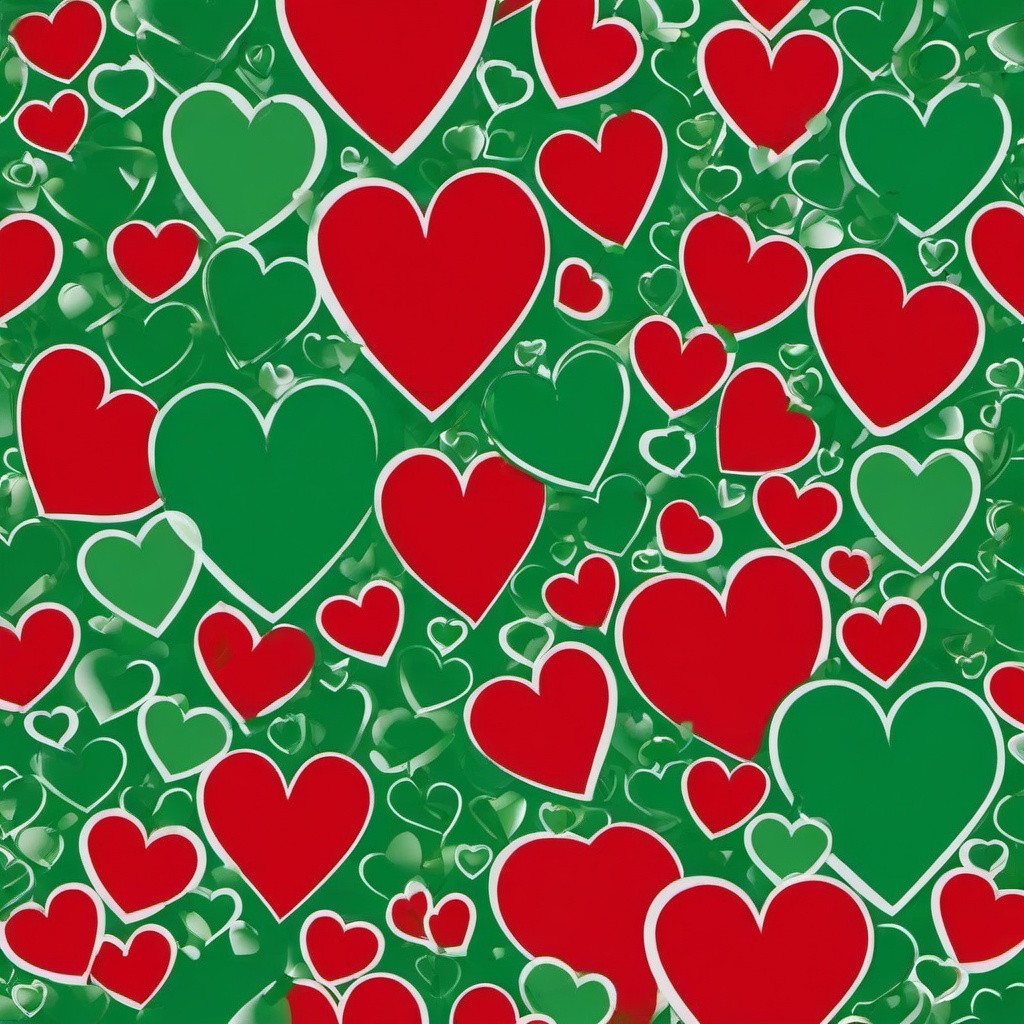 Heart Background Wallpaper - red heart green background  