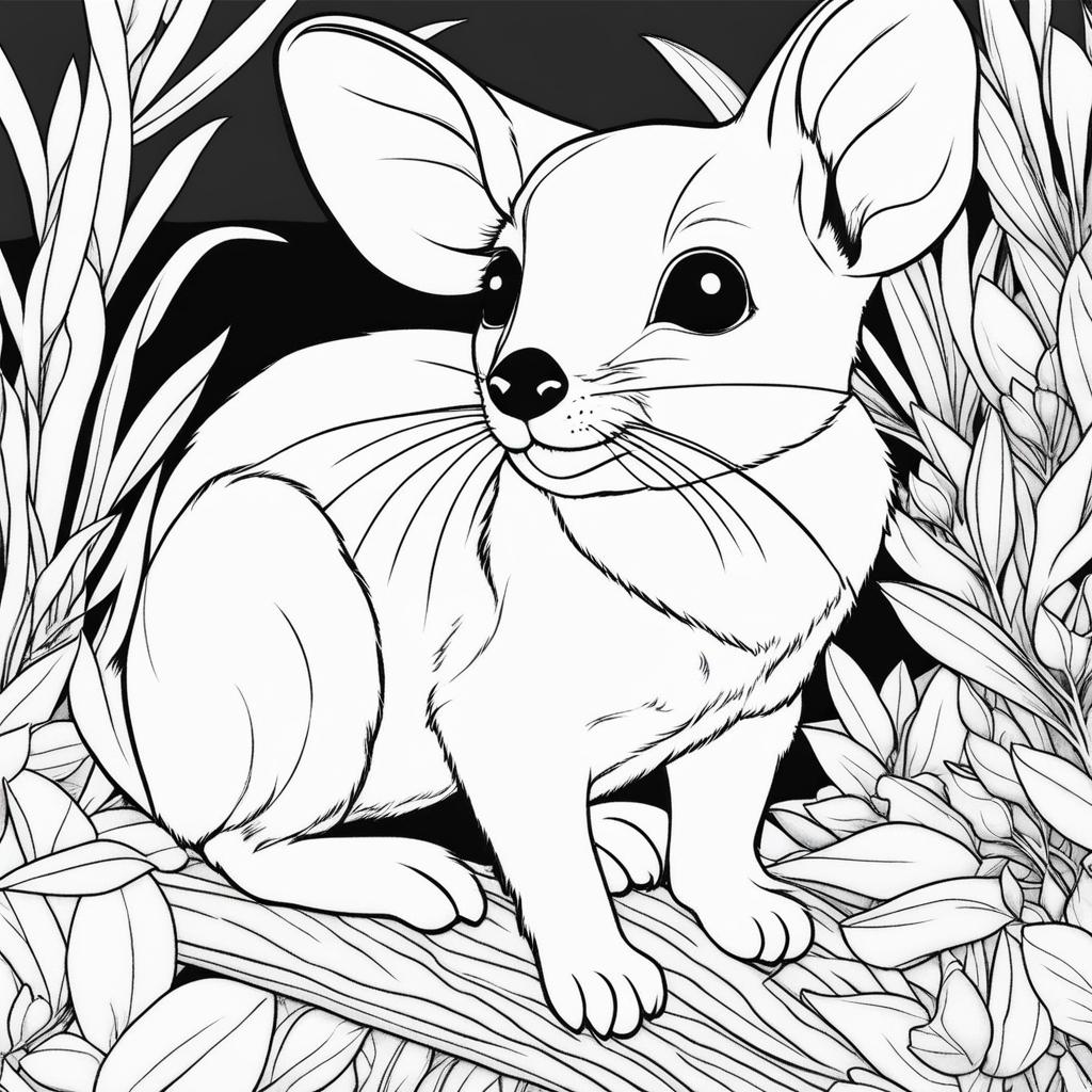 jerboas cute animals coloring page 