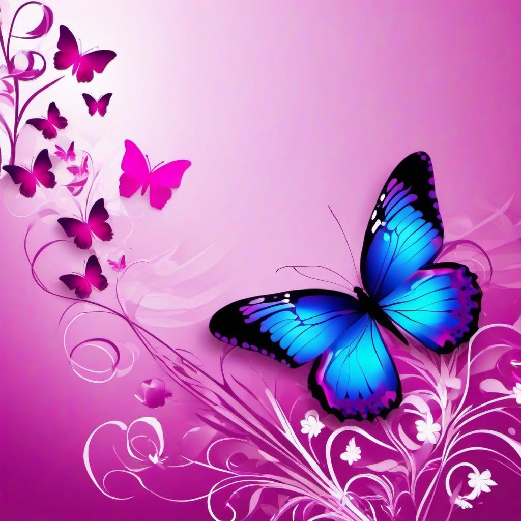 Butterfly Background Wallpaper - pink and purple butterfly background  