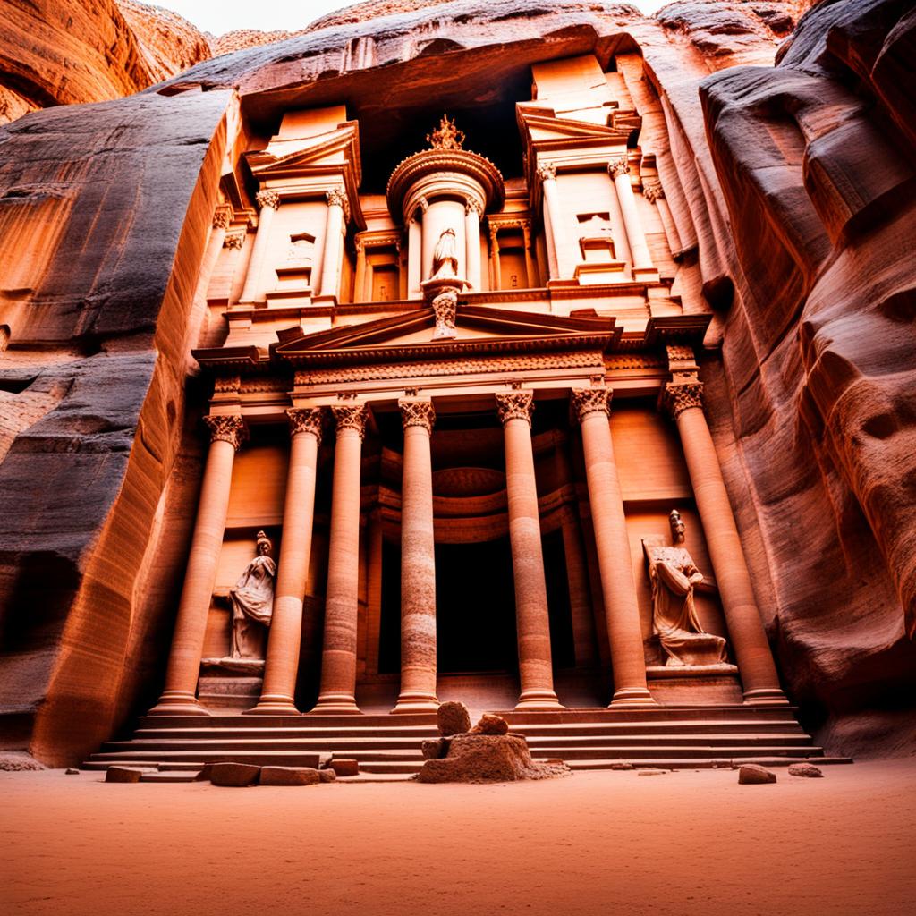 subterranean sanctuaries of stone: petra's hidden wonders 