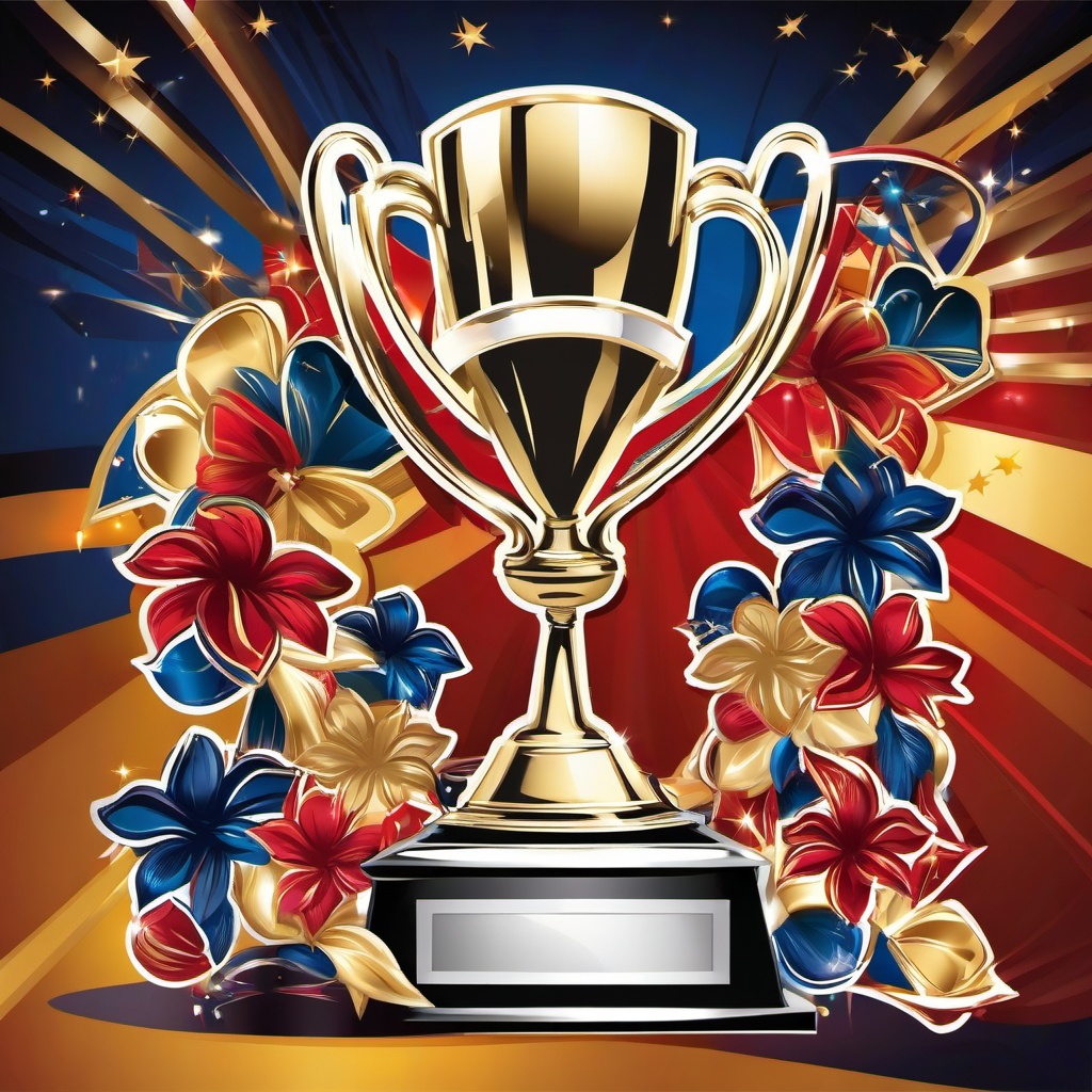 Cheer clipart - cheerleading trophy for a competition  