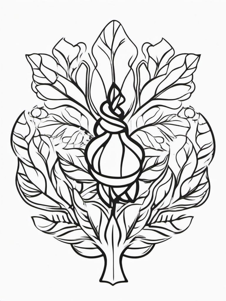 Acorn Coloring Pages - Symbol of Harvest and Growth  minimal black outline printable sheet, coloring page