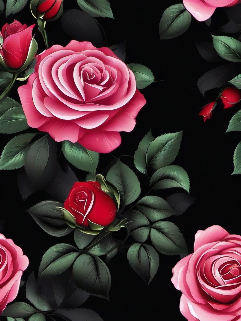 Black Screen Rose Wallpaper  ,mobile iphone background wallpaper