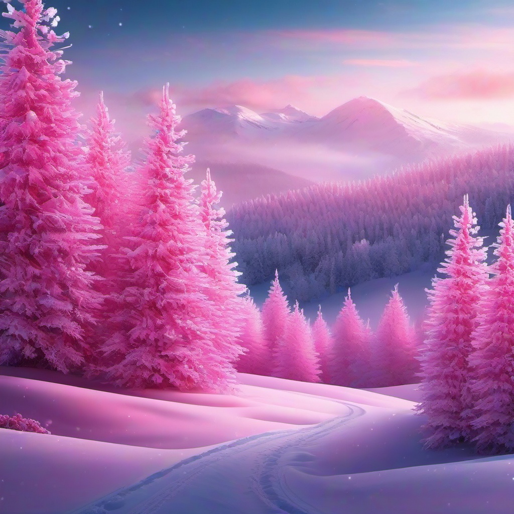 Winter background wallpaper - pink winter phone wallpaper  