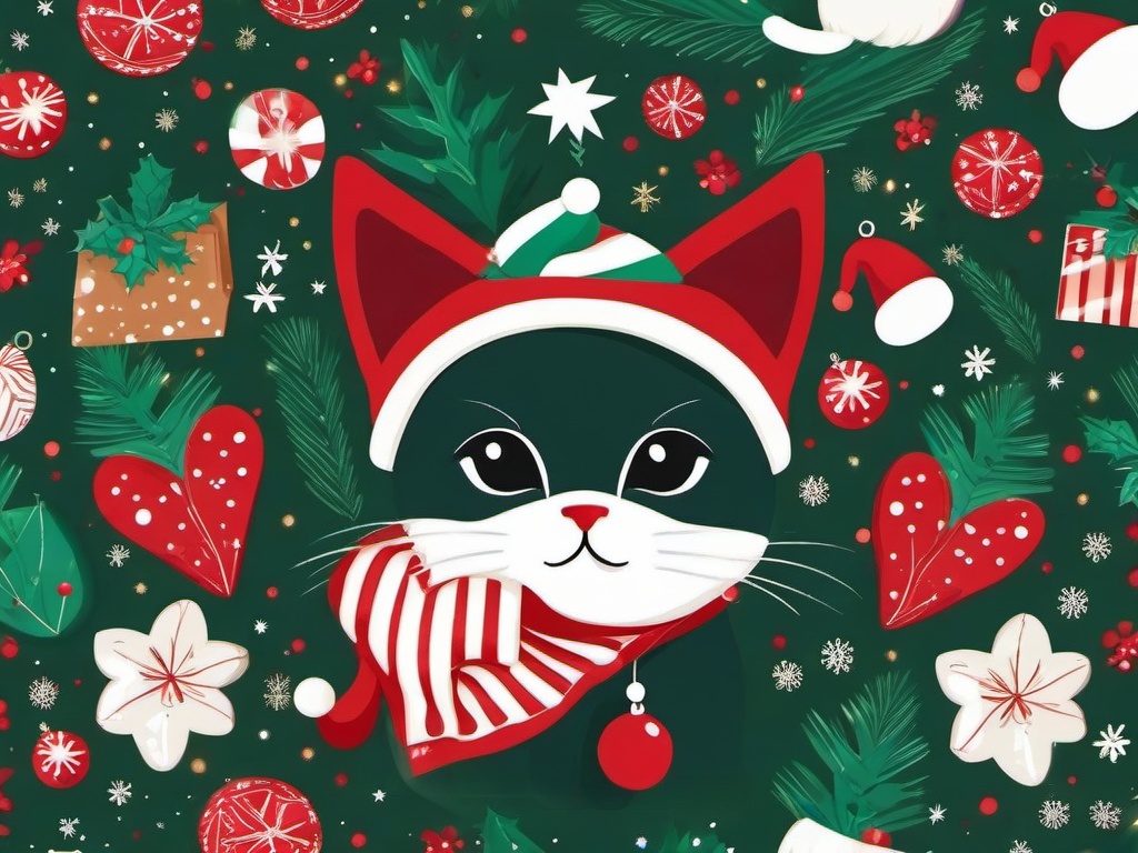 Cat Christmas Wallpaper  