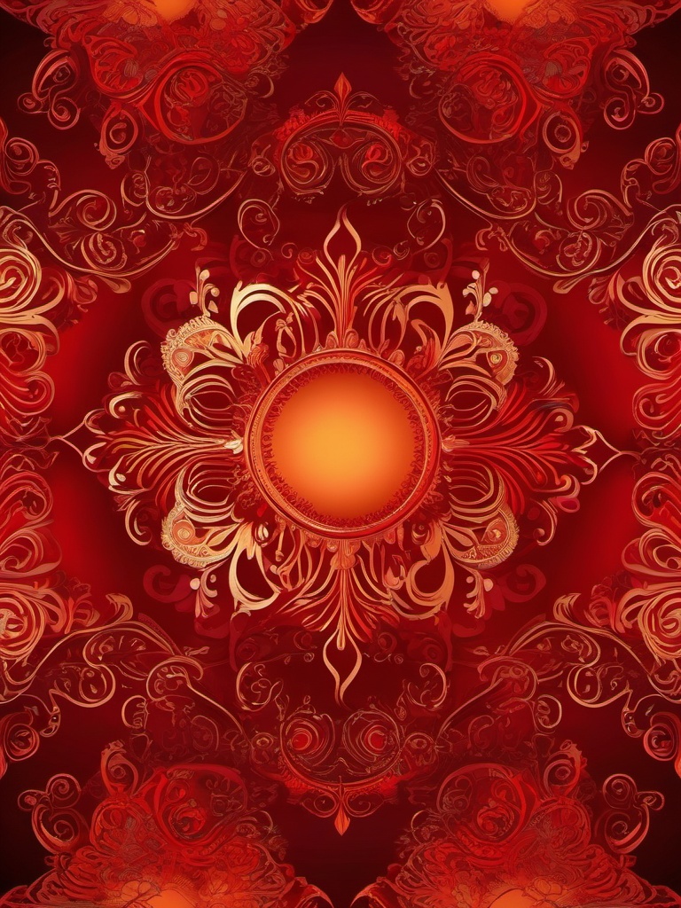 Fiery Crimson Twilight Red Background intricate details, patterns, wallpaper photo