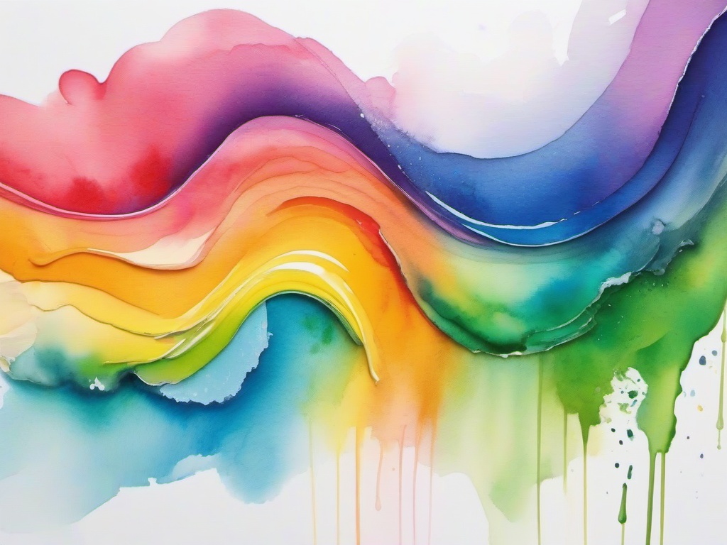 Rainbow Background Watercolor  