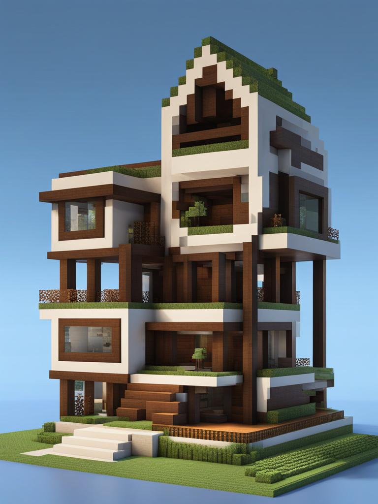 digital art museum showcasing interactive digital artworks - minecraft house design ideas minecraft block style