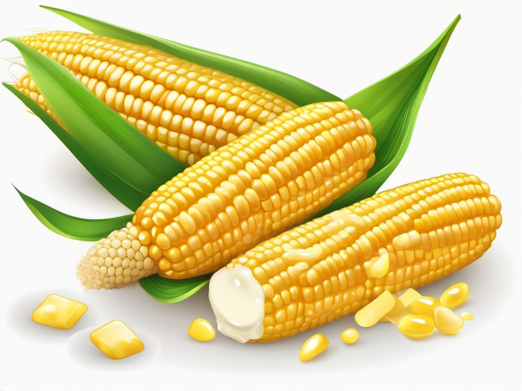 Corn clipart - corn with butter and salt  vector clipart