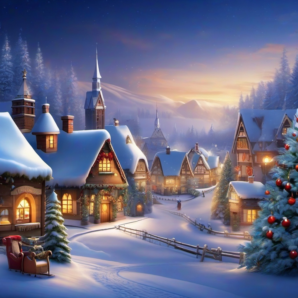 Christmas Background Wallpaper - winter village background  