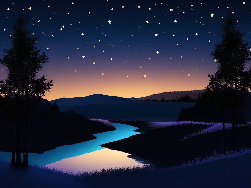 Night Wallpaper With Stars  ,desktop background wallpaper