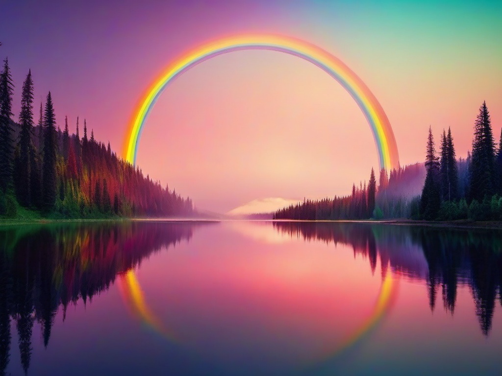 Vertical Rainbow Wallpaper  