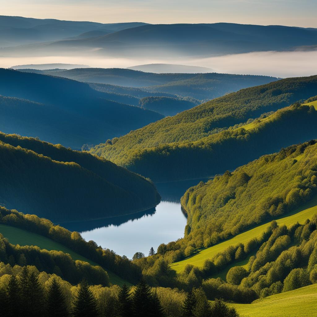 hidden beauty of the vosges mountains - paint the hidden beauty of the vosges mountains, known for their peaceful lakes and panoramic views. 