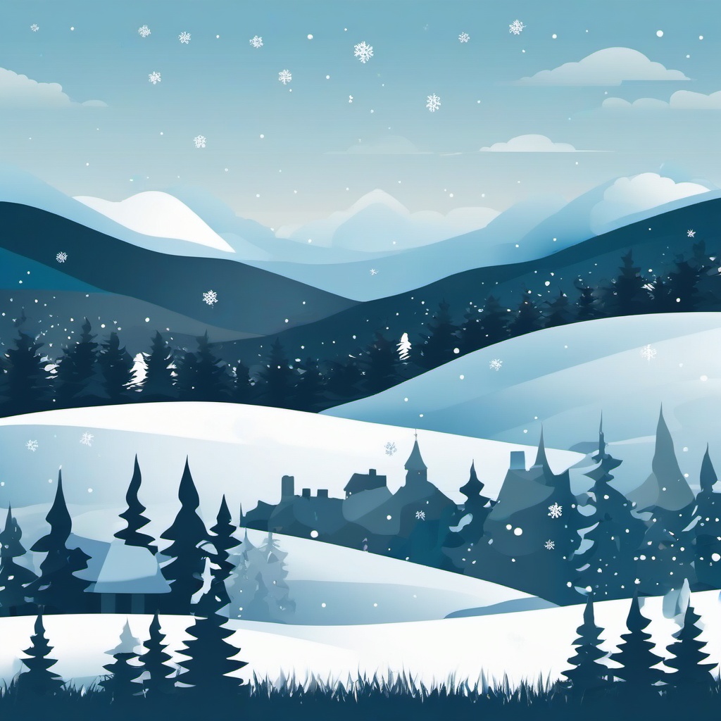 Winter Card Design clipart - Winter-themed card or poster design, ,vector color clipart,minimal