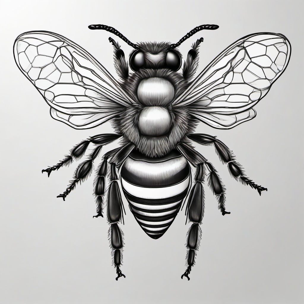 drawing of a queen bee  minimal rough sketch scribbles,doodles,black and white