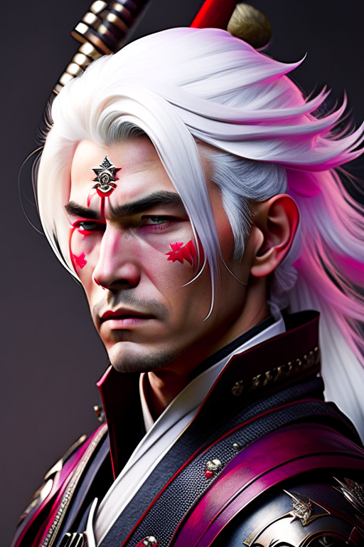 white haired samurai 