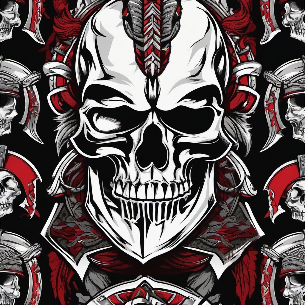 skull spartan tattoo  simple vector color tattoo