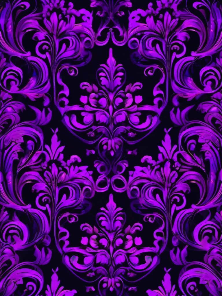 Purple Wallpapers - Regal Purple Hues in Artistic Patterns wallpaper splash art, vibrant colors, intricate patterns