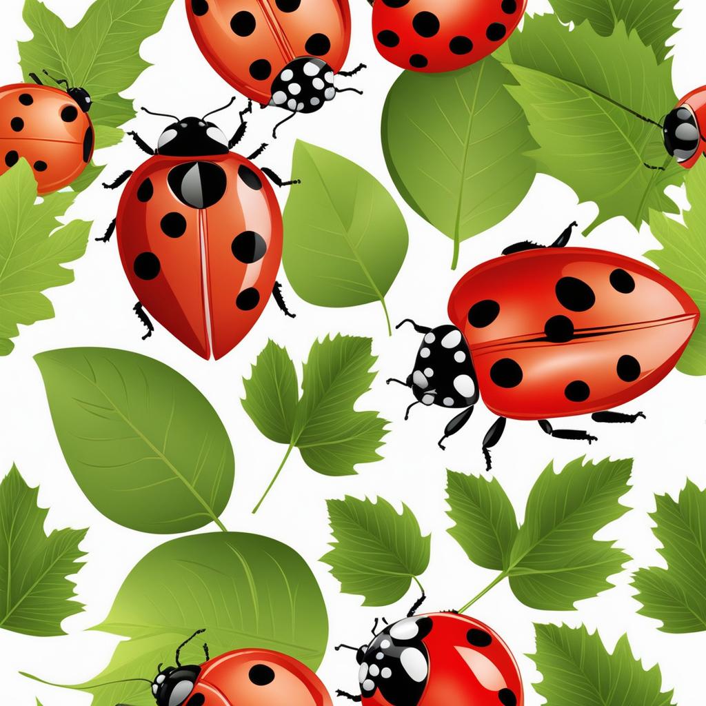 ladybug clipart - a spotted ladybug on a leaf, a tiny wonder of nature 