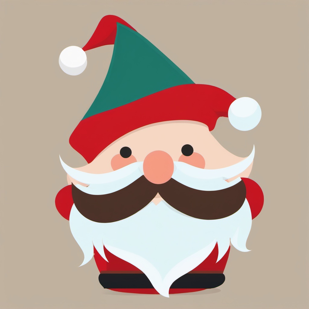 Christmas gnome free spreading cheer clipart  simple, 2d flat