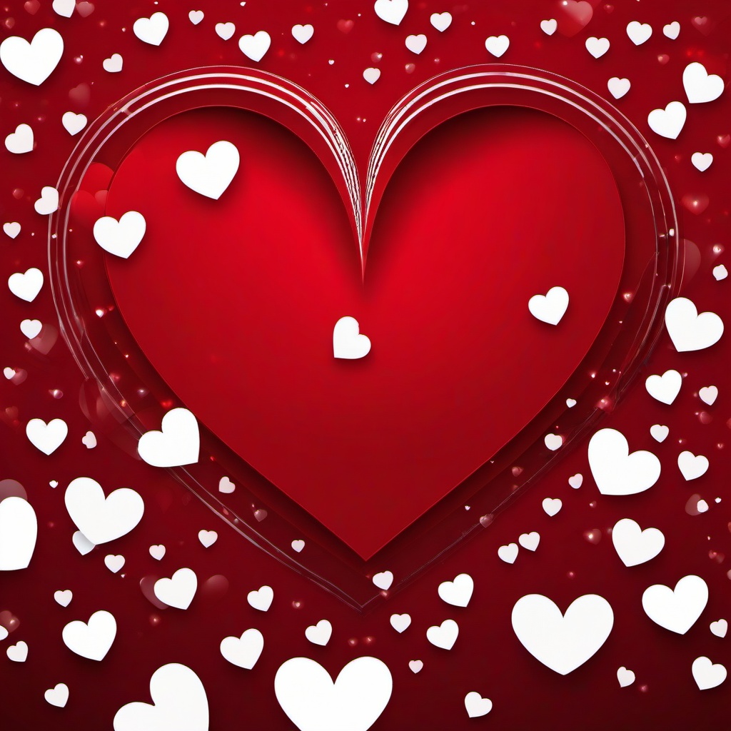 Heart Background Wallpaper - red background with white hearts  