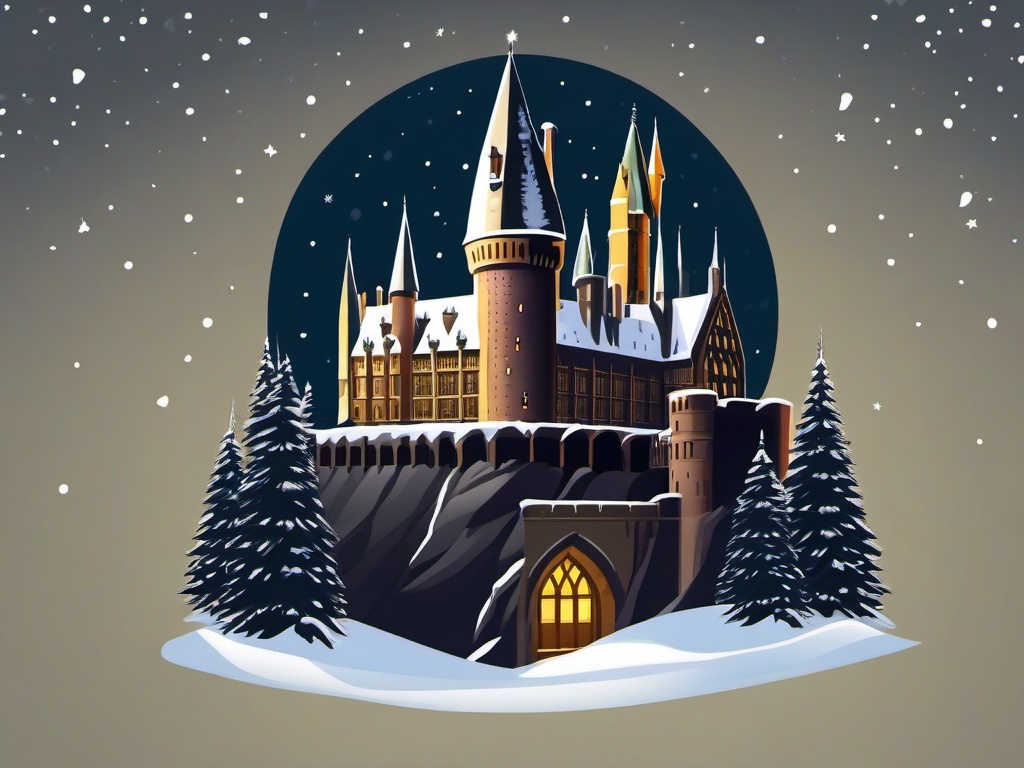 Hogwarts Christmas Background  