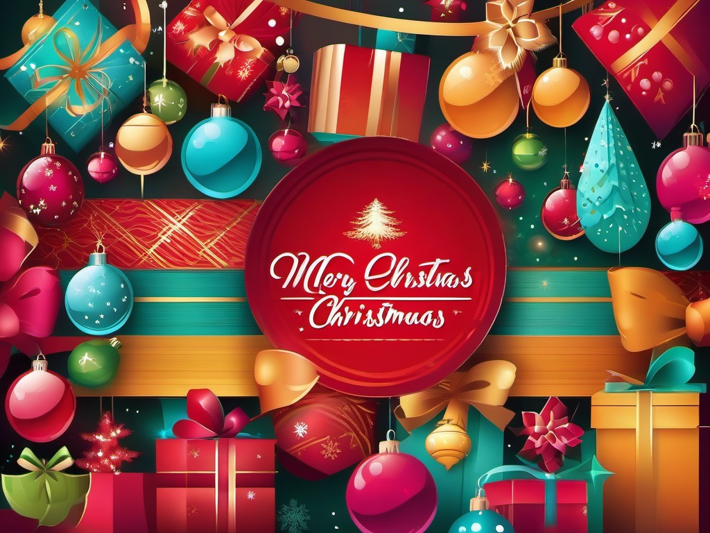 Colorful Christmas Background  