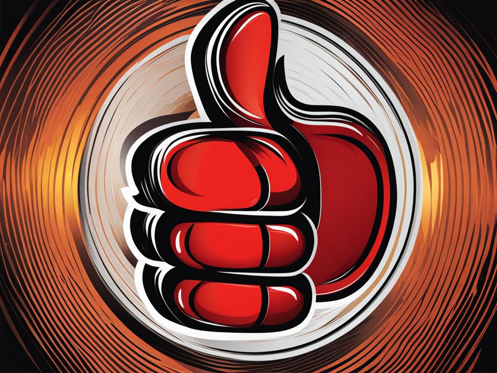 thumbs up clipart - a resounding thumbs-up gesture, a universal sign of positivity and approval 