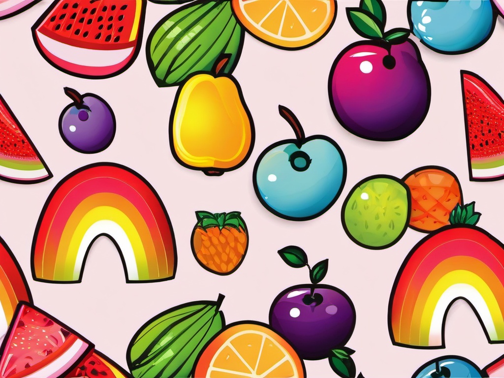 Rainbow Fruit Wallpaper  