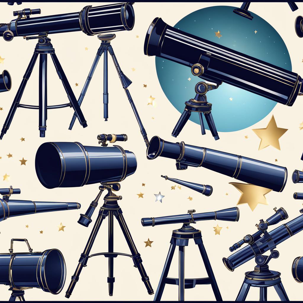 telescope clipart - a shiny, telescopic instrument. 