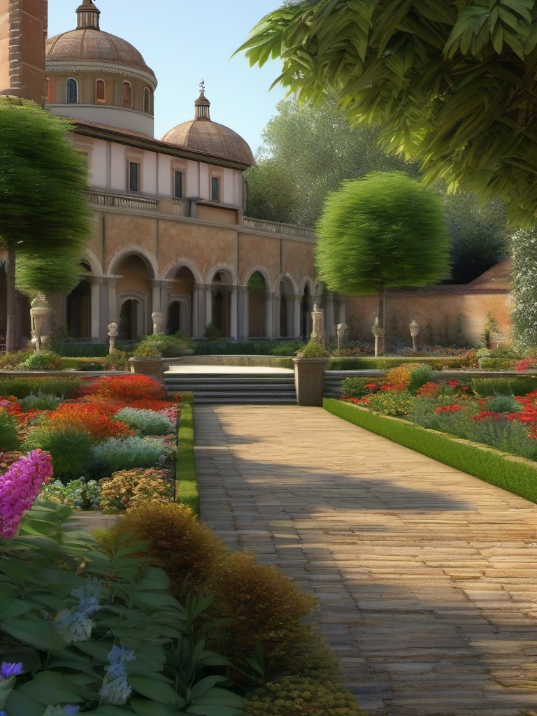 Italian Renaissance Garden - Add the grandeur of an Italian Renaissance garden to your landscape. multicoloured, photo realistic, hyper detail, high resolution