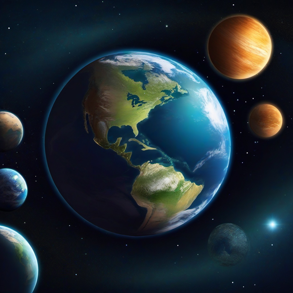 Earth clipart - Earth viewed from outer space  