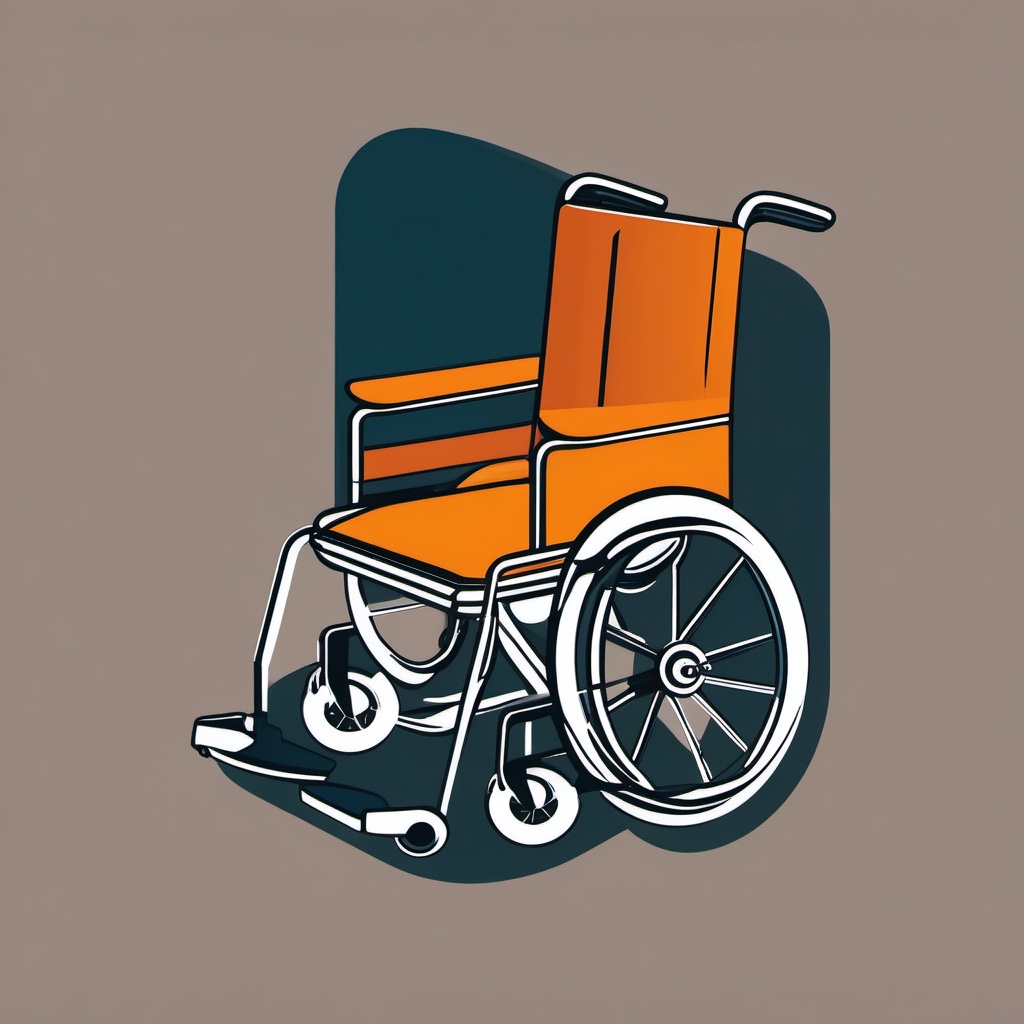 Wheelchair Clipart - A wheelchair symbolizing mobility and access.  color vector clipart, minimal style