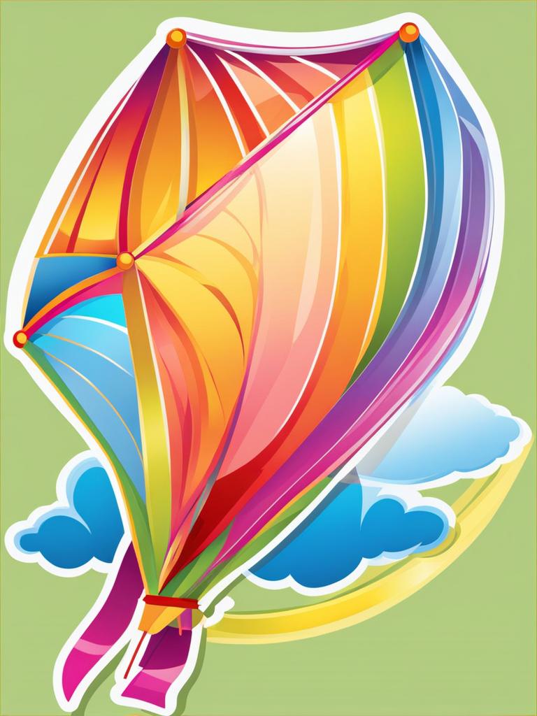 kite clipart - a colorful kite soaring high, a symbol of childhood joy 